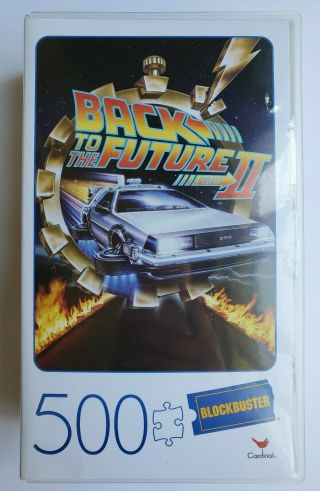 Back To The Future Ii 2 Blockbuster Vhs Movie Case 500 Pc Jigsaw Puzzle Complete