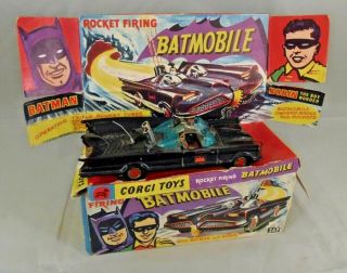 1966 Vintage Corgi Batmobile W/ Org.  Box In