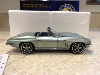 Franklin 1:24 1966 Corvette Sting Ray Fiberglass B11e845 1st Time Opened