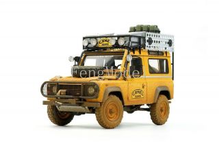 1:18 Scale Land Rover Defender 90 Muddy Camel Trophy Metal Diecast Model Car