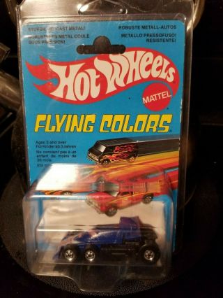 Vintage Hot Wheels 1983 Lickety Six From France Rare Black Fuel Tanks In Package