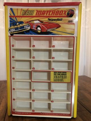 Rare - Authentic - Vintage Matchbox Dealer Store Display Case Numbered 1 To 75