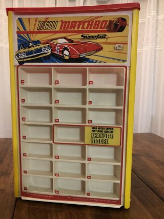 RARE - AUTHENTIC - Vintage Matchbox Dealer Store Display Case Numbered 1 to 75 2