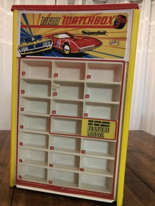 RARE - AUTHENTIC - Vintage Matchbox Dealer Store Display Case Numbered 1 to 75 3