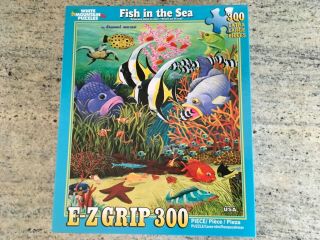 300 Piece Jigsaw Puzzle By White Mountain Puzzles E - Z Grip “ Fish In The Sea”