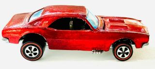 1968 Hot Wheels Redline Custom Camaro Red Rare Hybrid Near