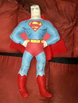 24 " Plush Felt Movie Superman 1978 Dc Comics Christopher Reeve Vintage