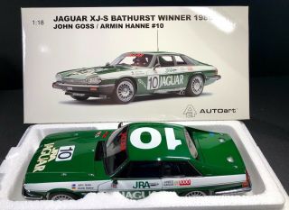 Autoart 1:18 Jaguar Xj - S Bathurst Winner 1985 Goss/hahne 10 Signed By Goss