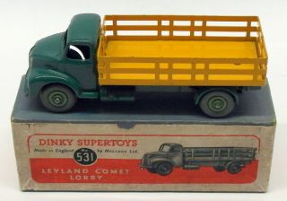 Vintage Dinky Supertoys 531 - Leyland Comet Lorry - Green Yellow