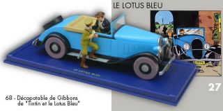 Voiture Car Tintin Atlas N°68 La Decapotable Du Lotus Bleu,  Boite Certificat
