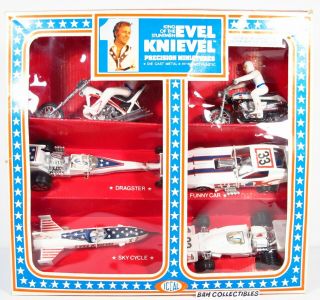 Vintage 1976 Ideal Toy Corp Evel Knievel Precision Miniatures 6 Scale Models