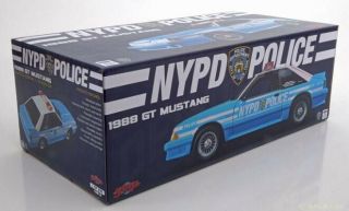 Gmp 1:18 1988 Ford Mustang Gt - Nypd Street Patrol 18812