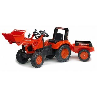 Kubota M135gx Pedal Tractor With Trailer & Front Loader