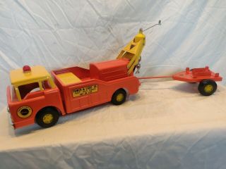 Vtg Nylint Power & Light Co.  Truck Post Hole Digger 1950s Pressed Steel 3300 Wow