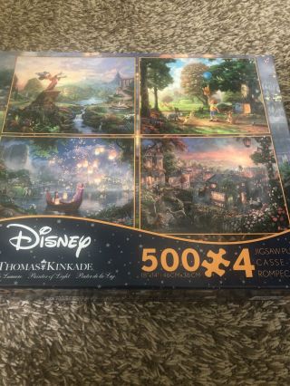 Disney Thomas Kinkade 4 In 1 Puzzle 500 Piece Fantasia