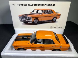 Autoart 1:18 Ford Xy Falcon Gtho Phase Iii 3 - Raw Orange/black Side Stripes
