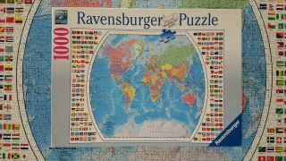 Ravensburger - Political World Map - 1000 Piece Jigsaw Puzzle Complete
