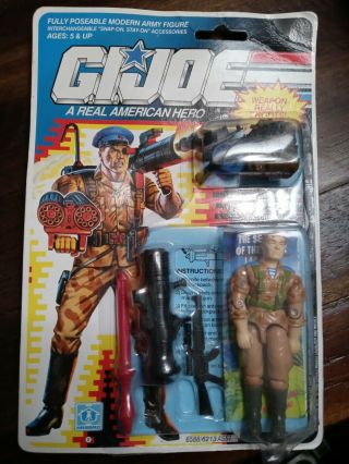 Gi Joe Red Star 1991 Action Figure Noc With Card Bends