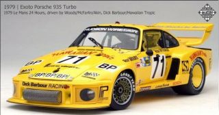 Exoto 1/18 1979 Porsche 935 Turbo 71 Roy Woods,  Rob Mcfarlin,  Bob Akin Rlg19108