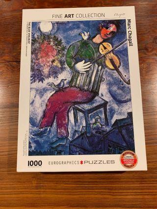 Fine Art Painting Jigsaw Puzzle " The Blue Violinist " By Marc Chagall 1000 Piece