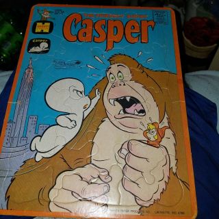 Vintage Harvey Comics Cover " Casper The Friendly Ghost " Tray Puzzle 20pc