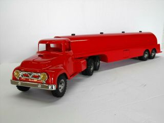 1957 Tonka Custom Built 18 Wheeler Semi Truck And Tanker Trailer Nr