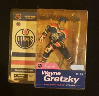Wayne Gretzky Mcfarlane Nhl Legends Series 1 Edmonton Oilers Blue Jersey Nib