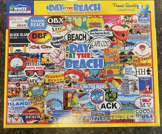 White Mountain 1000 Piece Jigsaw Puzzle “a Day At The Beach”