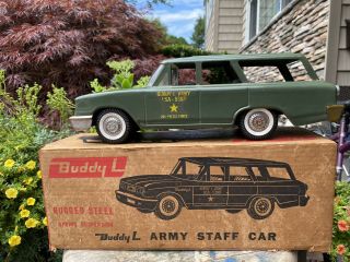 Rare Vintage Buddy L Ford Station Wagon U.  S.  Army Staff Car No.  5308 60 