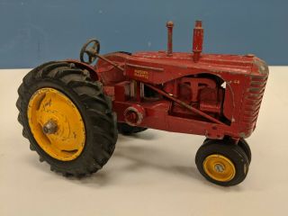 Vtg 1/20 Scale Reuhl Massey Harris 44 Die Cast Toy Farm Tractor With Wagon 2
