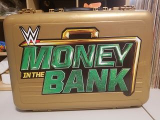 Wwe Money In The Bank Gold Briefcase Mattel Figure Carry Case