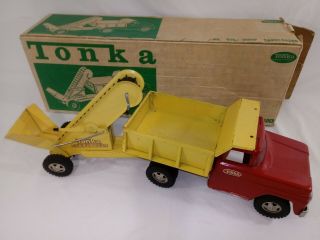 Rare 1963 Tonka No.  616 Ford Dump Truck & Sand Loader Set Near In Box