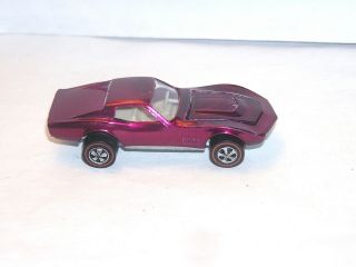 1968 Hot Wheels Redline Custom Corvette Us Magenta All Keep Top Shelf