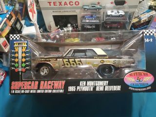 1965 Plymouth Belvedere 1:18 Highway 61 Supercars Ken Montgomery.  Autographed.