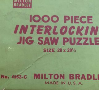 Vintage 1960’s Milton Bradley Big Ben 1000 pc Jig Saw Puzzle.  Over The Hedge. 3