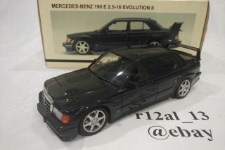 Autoart 1:18 1990 Mercedes Benz 190e 2.  5 - 16v Evolution 2 Black 76131