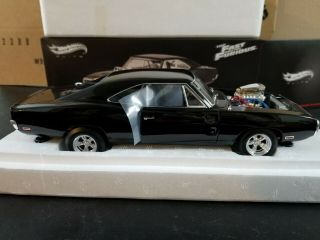 HOT WHEELS ELITE BLY21 1:18 1970 BLACK DODGE CHARGER FAST AND FURIOUS BLOWN 3