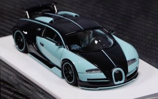 1/43 M.  S Davis Giovanni Bugatti Veyron Tiffany Blue/ Carbon Fibre N Mr Autoart