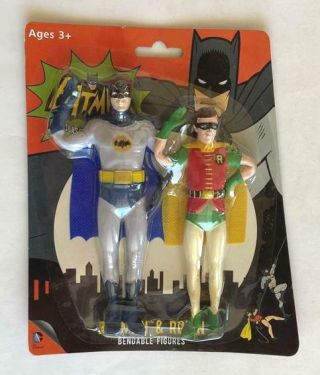 Batman & Robin Tv Series (adam West & Burt Ward) Bendable Figures 2 - Pack