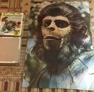 Vintage 1974 Aurora Galen The Planet Of The Apes Giant Poster Puzzle