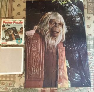 Vintage 1974 Aurora Dr.  Zaius Planet Of The Apes Giant Poster Puzzle