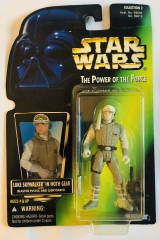 1996 Kenner Star Wars Power Of The Force Luke Skywalker Hoth Japanese Card