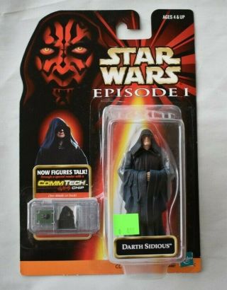 1998 Star Wars Darth Sidious Ep.  I Tpm Commtech Action Figure