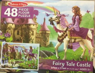 Melissa & Doug 48 Piece Floor Puzzle Fairy Tale Castle,