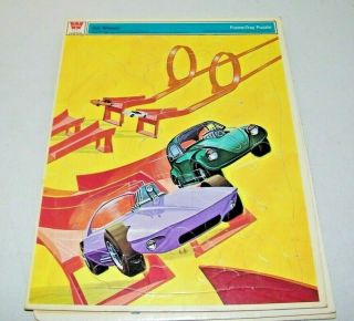 Vintage Whitman Hot Wheels 4542 Frame Tray Jigsaw Puzzle Very Good Cond.