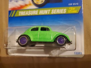 Hot Wheels.  1995 Treasure Hunt Series.  5.  VW BUG.  with hard case. 2