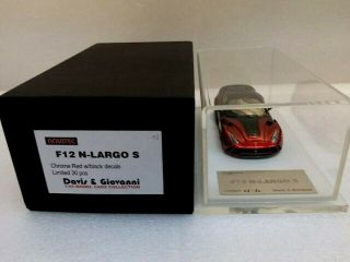 Davis & Giovanni 1/43 Novitec F12 N - Largo S Chrome Red W/display Case Ms43076f