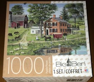 Mb Big Ben 1000 Piece Jigsaw Puzzle Ice Delivery Farm Barn Animals Sh