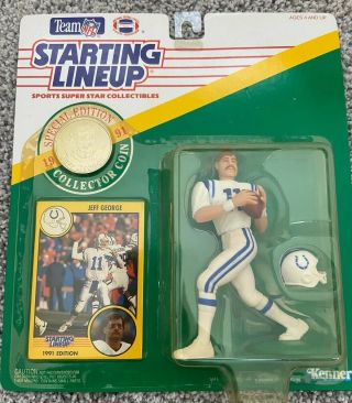 1991 Jeff George - Starting Lineup - Slu - Figure/card/coin - Indianapolis Colts