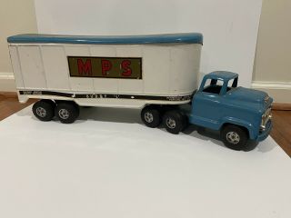Early Buddy L Toys Gmc 550 Cab M P S Highway Tt Truck Trailer 1950 